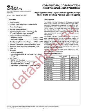 CD74HCT564E datasheet  